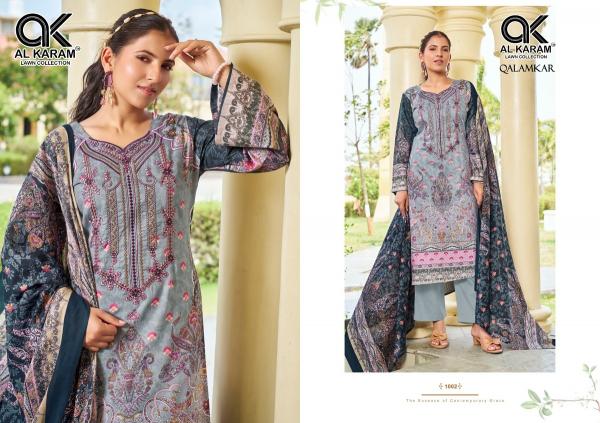 Al karam qalamkar karachi dress material wholesalers india